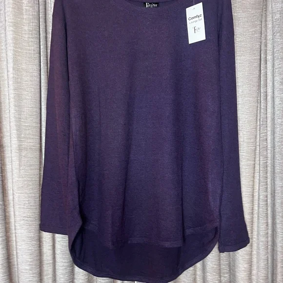 NWT Felina Deep Purple Comfyz Long Sleeve Lounge Set Size Medium - Picture 4 of 16